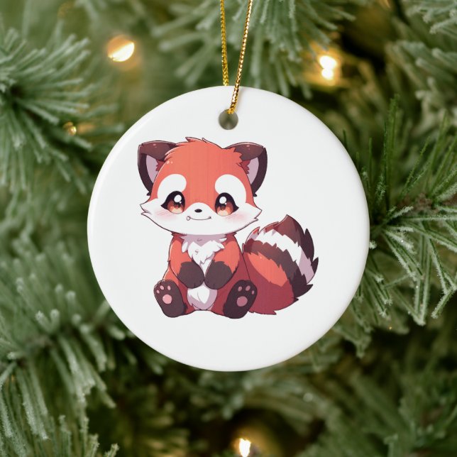 Décoration En Céramique panda roux mignon (Arbre)