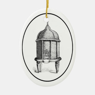 Décoration En Céramique Panier antique vintage de ruche tissé par Skep