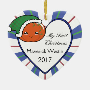 Décoration En Céramique Panier Citrouille Kawaii (Garçon) Noël 2017