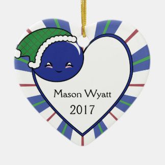 Décoration En Céramique Panier de bleuets Kawaii (Garçon) Noël 2017