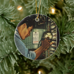 Décoration En Céramique Panneau de disjoncteur électrique vintage