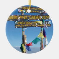 Panneau indicateur au sommet du Kilimanjaro kenya