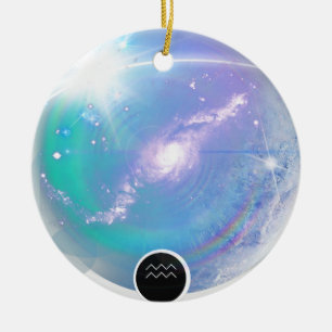 Décoration En Céramique Panneau moderne Zodiac Aquarius Citation Air Eleme