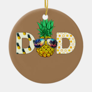 Décoration En Céramique Papa Ananas Drôle Eté Fruit Tropical Hawaï