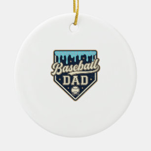 Décoration En Céramique Papa Baseball Drippy Plaque de Base Vintage Vector