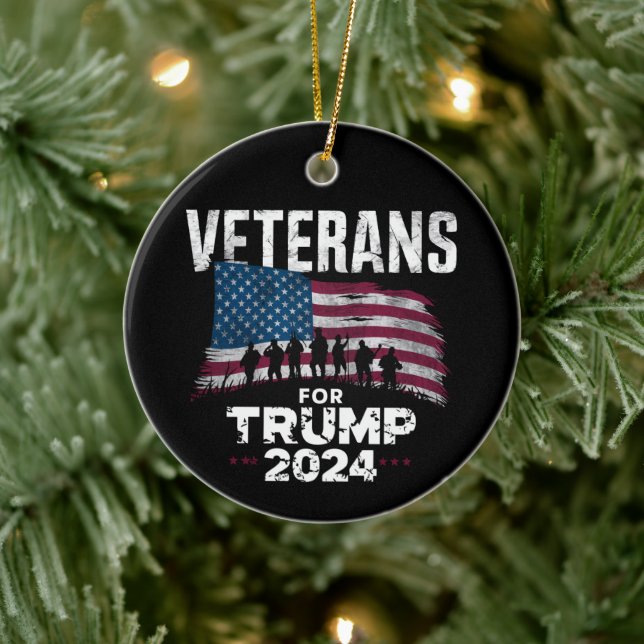 Décoration En Céramique Papa Grand-Père Anciens Combattants Pour Trump 202 (Arbre)