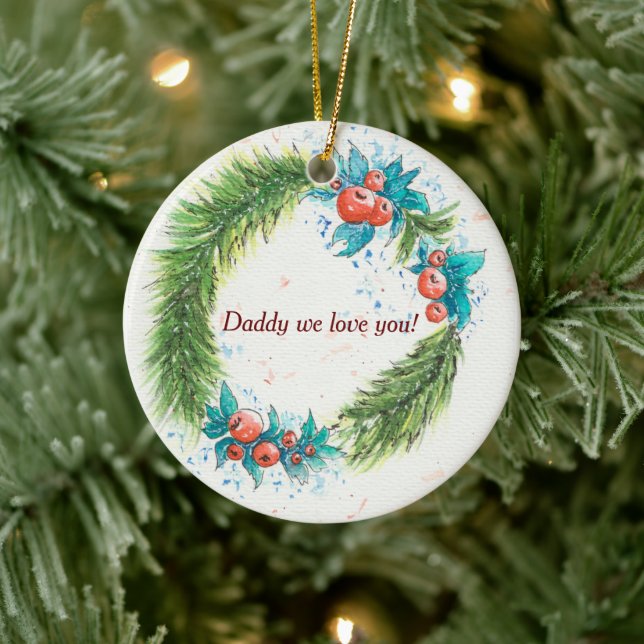 Décoration En Céramique Papa nous t'aimons! (Arbre)