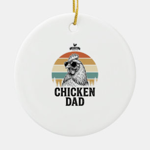 Décoration En Céramique Papa Poule Vintage Sunset Drôle Amateur de Poule S