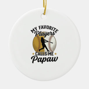 Décoration En Céramique Papaw de baseball joueurs préférés Vintage T-shirt