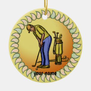 Décoration En Céramique Papi golfeur