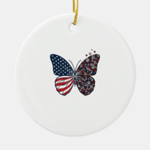 Décoration En Céramique Papillon de la paix patriotique vintage Vector Art