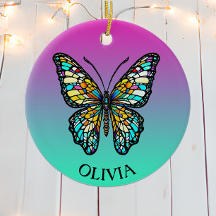 Décoration En Céramique Papillon en verre coloré personnalisé