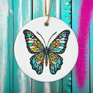 Décoration En Céramique Papillon en verre coloré personnalisé