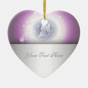 Décoration En Céramique Papillon floral Imaginaire pourpre