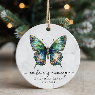 Décoration En Céramique Papillon Personnalisé En Mémoire D'Amour