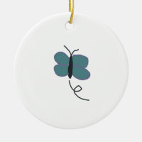 Papillon turquoise Et Violet