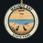 Décoration En Céramique Parc d'état de Maumee Bay Ohio Vintage<br><div class="desc">Illustration du parc national de Maumee Bay State Park. Le parc est une aire de loisirs publique située sur les rives du lac Érié.</div>