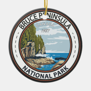 Décoration En Céramique Parc national de la Péninsule-Bruce Badge Vintage