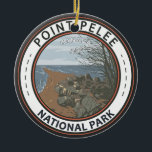 Décoration En Céramique Parc national de la Pointe-Pelée Insigne Vintage d<br><div class="desc">Design vectoriel du parc national de la Pointe-Pelée. Le parc se compose d'une péninsule de terres,  principalement de marais et d'habitats boisés,  qui s'efface jusqu'à un point précis au fur et à mesure qu'il s'étend dans le lac Érié.</div>