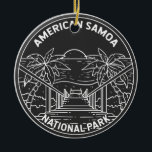 Décoration En Céramique Parc national des Samoa américaines Ofu Beach Mono<br><div class="desc">Monoline aux Samoa américaines. Le parc a été créé en 1988 et est une réserve tropicale de forêt tropicale et de récif corallien dans les îles du centre-sud de l'océan Pacifique du territoire américain des Samoa américaines.</div>