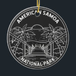 Décoration En Céramique Parc national des Samoa américaines Ofu Beach Mono<br><div class="desc">Monoline aux Samoa américaines. Le parc a été créé en 1988 et est une réserve tropicale de forêt tropicale et de récif corallien dans les îles du centre-sud de l'océan Pacifique du territoire américain des Samoa américaines.</div>