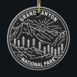 Décoration En Céramique Parc national du Grand Canyon Arizona Monoline<br><div class="desc">Grande Canyon monoline design. Le parc abrite une grande partie de l'immense Grand Canyon,  avec ses bandes de roches rouges superposées qui révèlent des millions d'années d'histoire géologique.</div>