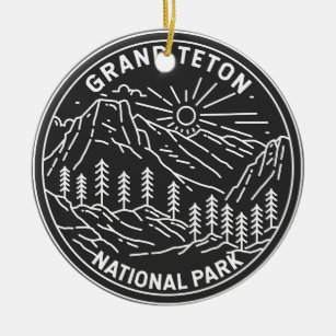 Décoration En Céramique Parc national du Grand Teton Vintage Monoline