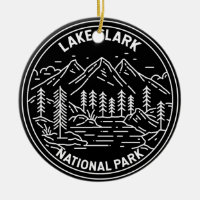 Parc national du lac Clark Alaska Vintage Monoline