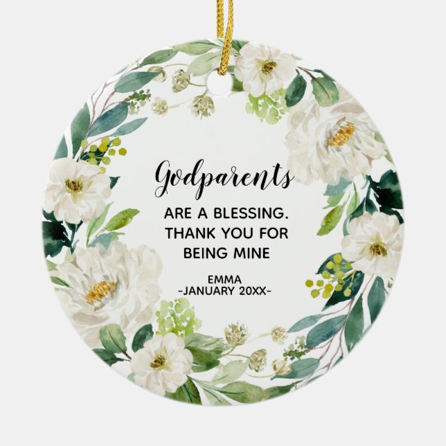 Décoration En Céramique Parents de Noël personnalisés (Devant)