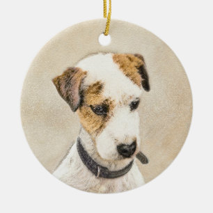 Décoration En Céramique Parson Jack Russell Terrier Peinture - Chien Art