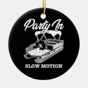 Décoration En Céramique PARTI EN MOTION LENTE Pontoon Boat