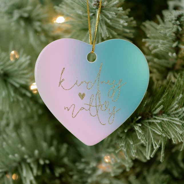 Décoration En Céramique Parties scintillant d'or Kindness Matters Tie Dye (Arbre)