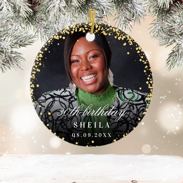 Décoration En Céramique Parties scintillant or d'anniversaire scintille no (Créateur téléchargé)