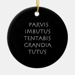 Décoration En Céramique Parvis imbutus tentabis grandia tutus