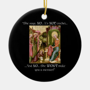 Décoration En Céramique Pas tricot médiéval drôle de crochet