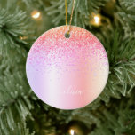 Décoration En Céramique Pastel Arc-en-ciel rose or violet Parties scintill<br><div class="desc">Rainbow Ombre Pastel Noël Ornement qui peut aussi être utilisé pour un mariage,  douche nuptiale,  anniversaire,  baby shower ou cadeau de fête de bachelorette pour quelqu'un qui aime le luxe glam et les styles chic.</div>