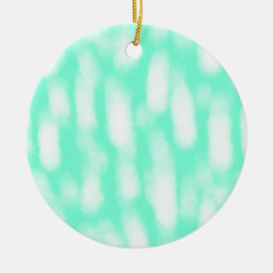 Décoration En Céramique Pastel vert blanc rayures aquarelle abstrait pat