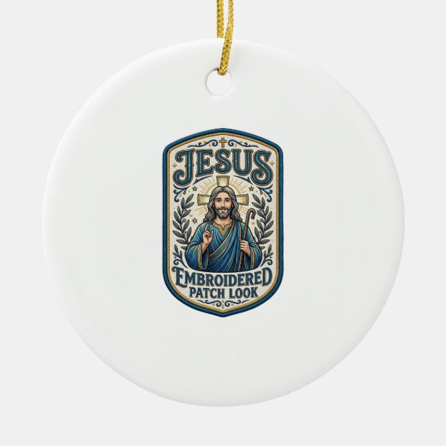 Décoration En Céramique Patch brodé Jésus Regardez Patch brodé Jésus (Devant)