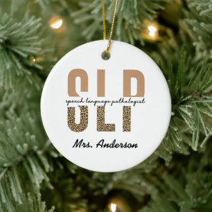 Décoration En Céramique Pathologiste de la langue vocale SLP personnalisée