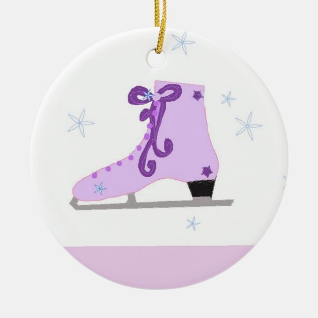 Décoration En Céramique Patins à glace (Devant)