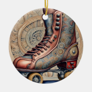 Décoration En Céramique Patins à rouleaux vintages