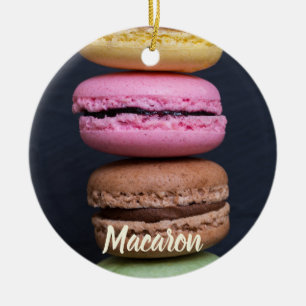Décoration En Céramique Pâtisseries Macaron pour étiquette cadeau pour den