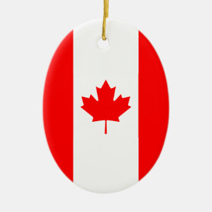 Décoration En Céramique Patriotic National Flag of Canada