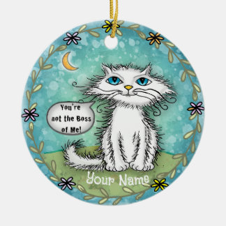 Décoration En Céramique Patron de moi Scraggles le chat