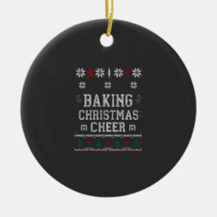Décoration En Céramique Patte de tricot de four à biscuits de Noël au ging