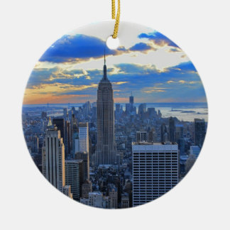 Décoration En Céramique Paysage urbain de NYC en fin d'après-midi à l'appr
