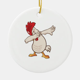 Décoration En Céramique Paysan de Dab de Poulet Danse de Dab
