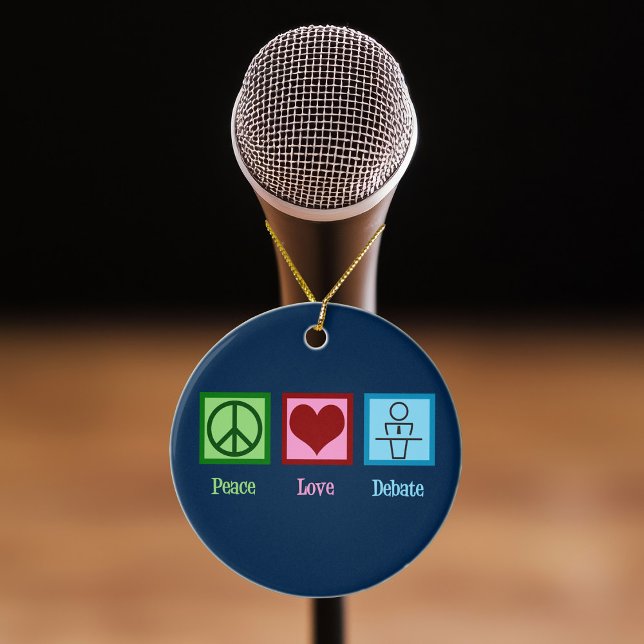 Décoration En Céramique Peace Love Debate Team (Créateur téléchargé)