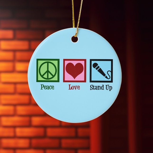 Décoration En Céramique Peace Love Up Comedy (Créateur téléchargé)