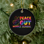 Décoration En Céramique Peace Out Middle School Tie Dye Dernier Day Of Sch<br><div class="desc">Peace Out Middle School Tie Dye Dernier Day Of School</div>